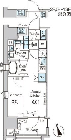 プライマル中央MINATOの物件間取画像